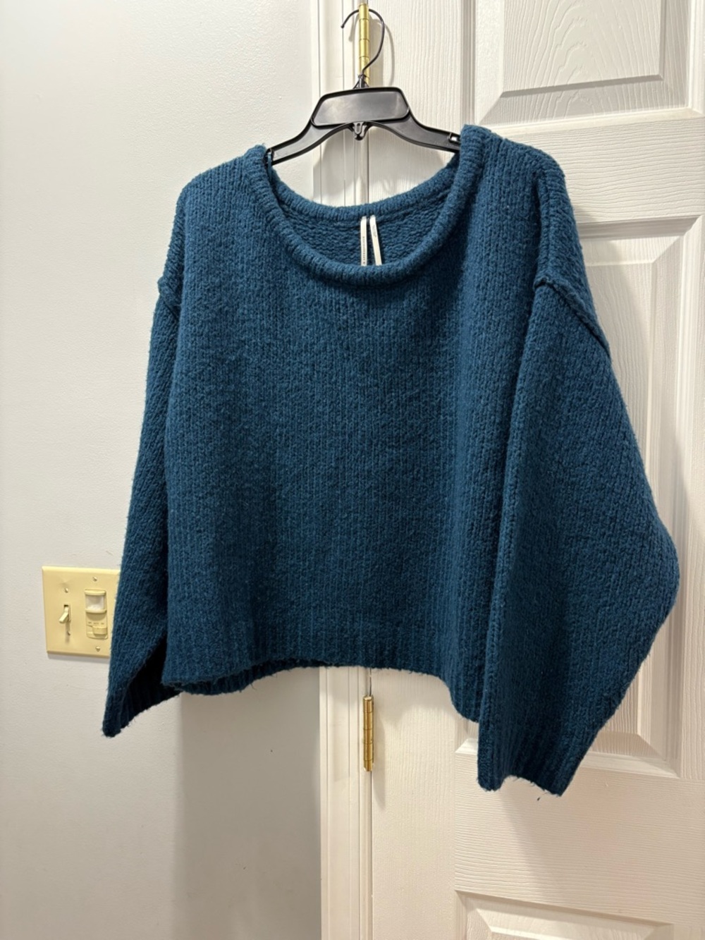 Anthropologie Wool Blend Blue/ Teal Sweater Size XL